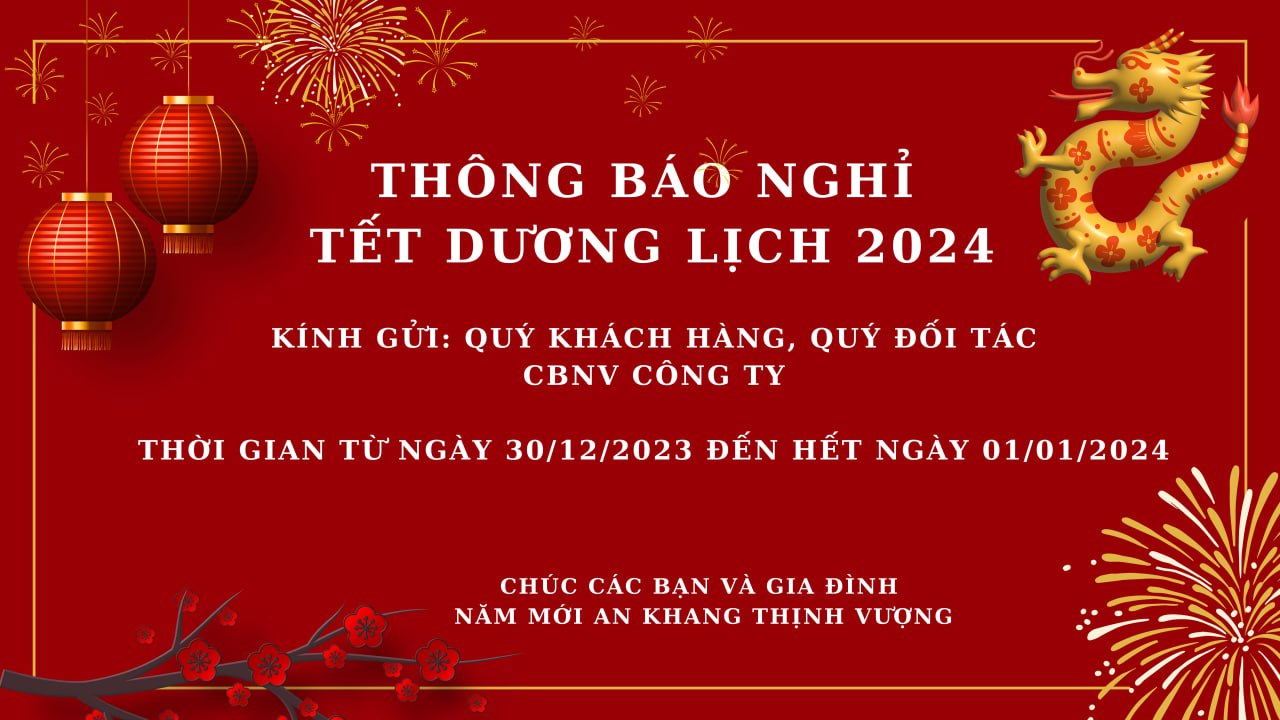 Thông báo nghỉ Tết Dương lịch 2024