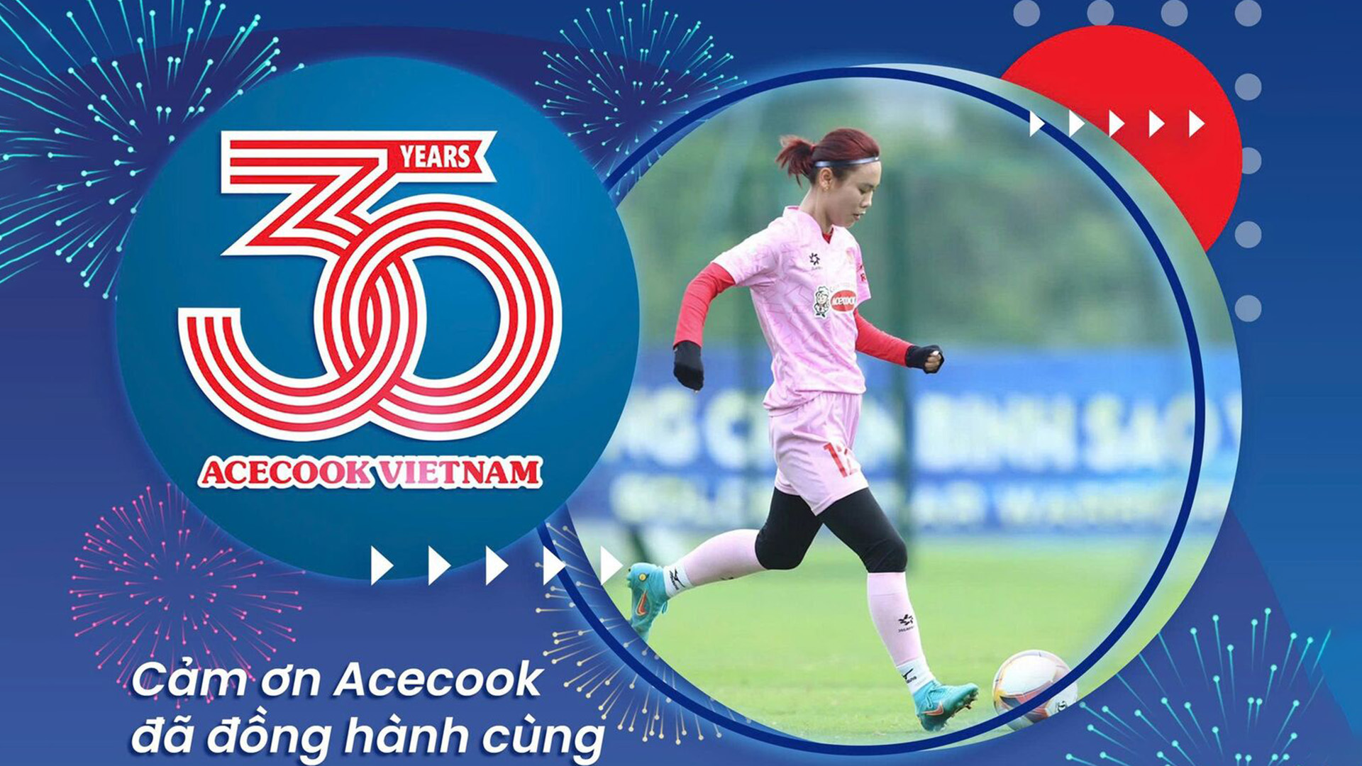 Cầu thủ Hải Yến đồng hành cùng hoạt động tri ân 30 năm Acecook Việt Nam